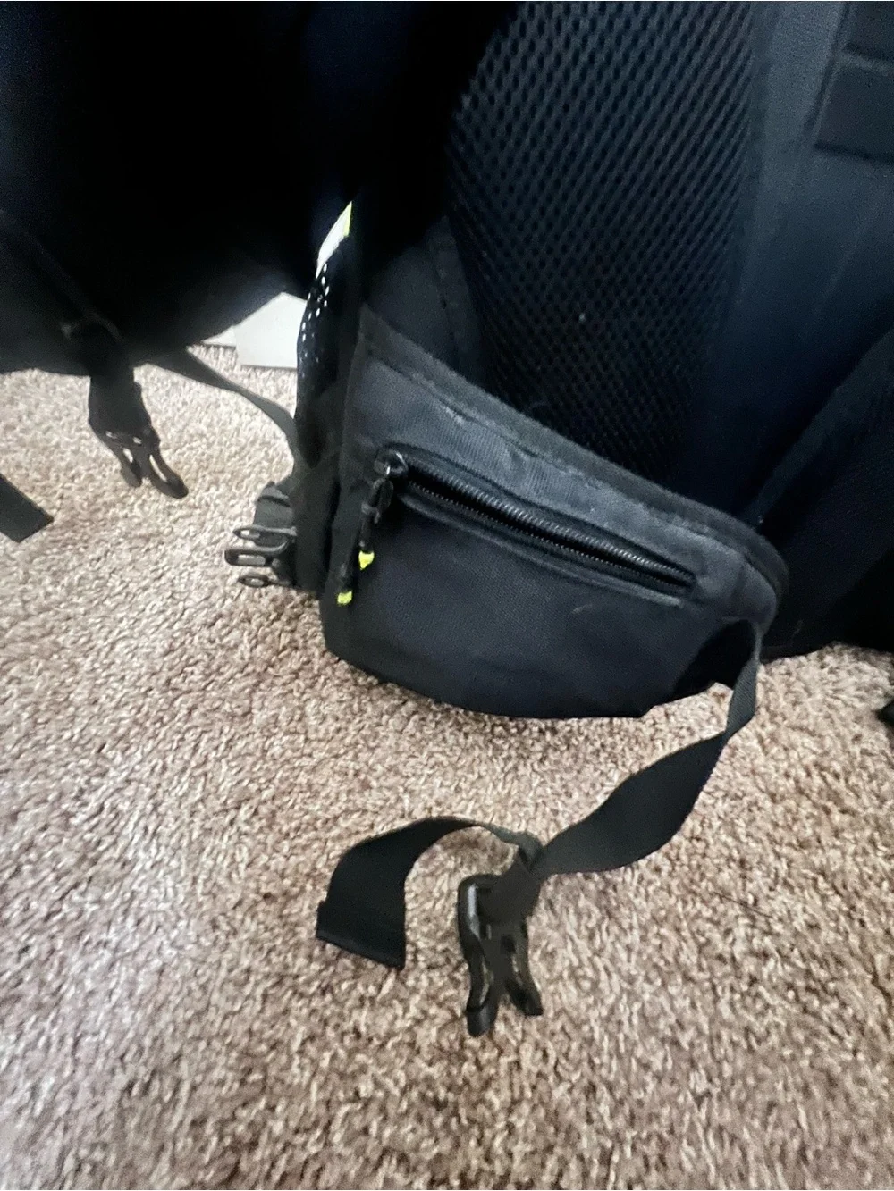 Nourak Black Camera Backpack with Neon Yellow Accents